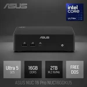 ⓒ ASUS NUC 16 Pro NUC16GDKU5 16GB 2TB / 산업용 주식용 기업용 작고 가벼운 고성능 미니PC
