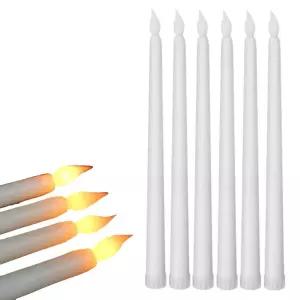 (6개입) LED 스틱캔들 양초 전자 촛불 소품 28cm/기념일/이벤트촛불/파티용품/행사용/럭셔리/교회/성당