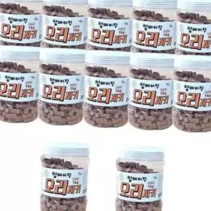 강아지 멍메이징 오리져키 1kg 12P 세트 반려견 간식