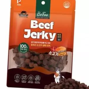 베푸 애견간식 베푸 비프져키 큐브 연어 120g