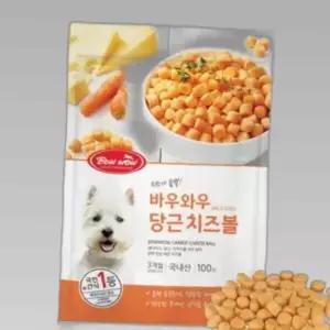 바우와우 당근 치즈볼 100g (강아지 간식)