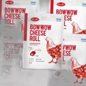 강아지 훈련용 치킨 치즈롤 200g 한입 간식 영양 5P