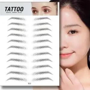 눈썹스텐실 비상용 눈썹 문신 스티커 붙이는