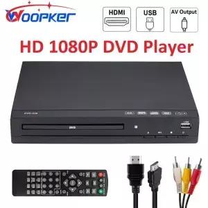 WOOPKER DVD 플레이어 M238 HD 080P 리모컨 USB MP3 지원 TV 프로젝터 컴퓨터용 홈