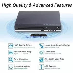 IntelntTV 080P 출력을 위한 P9FA 하이 클리어 DVD 플레이어 작은 공간을 원격 기능을 갖춘 USB 입력 지원