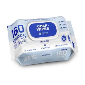 오모티야 CPAP 마스크 물티슈 160 카운트 슈퍼 점보 팩 FSA/HSA 자격 엑스트라 라지 & 모이스처 무향 보푸라기 프리 알코올 클렌징 세이프 마스크용 클리닝 기계 및 용품 1팩 M63