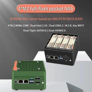 토폰 6베이 포켓 미니 인텔 I3 PC NAS N305 서버 방화벽 N150 N100