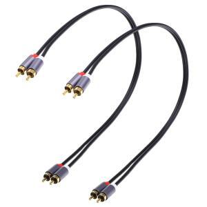 Xthrotsenk 2Pcs RCA 케이블 2RCA 남성에서 오디오 남성 1FT 홈 시어터 앰프 액티브 스피커 프리앰프용 자동차 서브우퍼