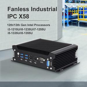 팬리스 산업용 미니 인텔 I5 COM PC 1335U 2개 13세대 DDR5 코어 SSD