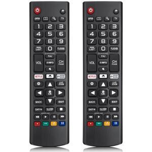 LG 스마트 TV 리모컨 교체용 2개 팩 모든 TV용 유니버설