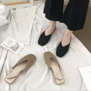 k156 여성 슬링백 샌들 구두 샌들 블로퍼 뮬 샌들 스트랩 플랫 슬리퍼 (W897AB7)