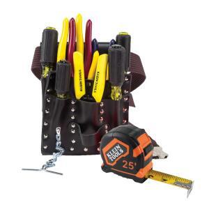 Klein Tools 5300 전기 줄자 4개 스크루 12피스 플라이어 파우치 스트리퍼