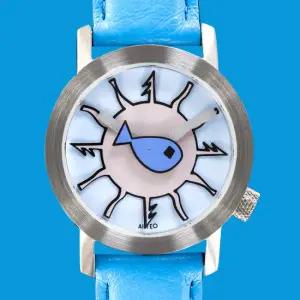 Fish 34mm 자연 스위스무브먼트 쿼츠 손목시계
