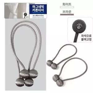 [알티피아]커튼 고리 자석타이 커튼타이 마그네틱 집게 타이 장식끈