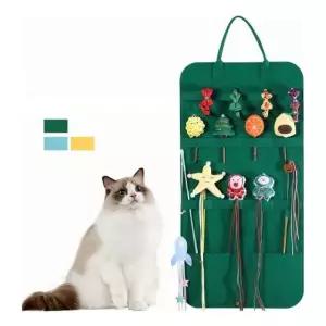키밍 고양이 낚시대 정리함 벽걸이 보관대 거치대 꽂이 벽걸이 펠트 (WF3773E)