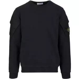 STONE ISLAND  6100008 Brushed Organic Cotton Fleece Regularfit Crewneck Sweatshirt K2S15 S0A
