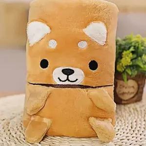 동물담요 192AKH55 휴대용 극세사 갈색시바견