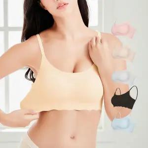 편안한 무봉제 캡나시 어깨끈 조절 가능한 데일리 이너 브라탑