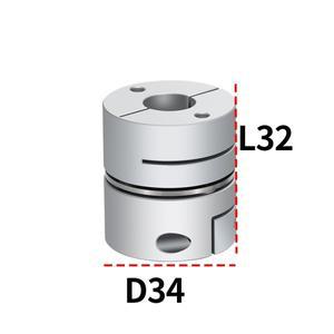 Aluminum alloy D34L32 single diaphragm coupling elastic connector D34mm L32mm ball screw step servo
