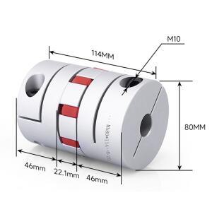 GS38 GR D80L114 커플러 알루미늄 플럼 유연한 샤프트 커플링 모터 커넥터, 80mm 114mm CNC