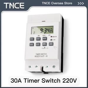 TNCE 30A 타이머 220V, 가로등, 광고판, 물 펌프용 타임 스위치, 프로그래밍 가능한 정전 모듈