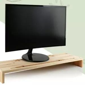 넷메이트 모니터 받침대 원목 모니터 거치대 wide 1단 (KYR-W8E1F25)