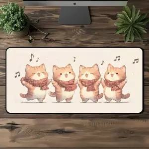 800x400 고양이 귀여운 캐릭터 방수 마우스 장패드 (KYR-WFFRVM4)