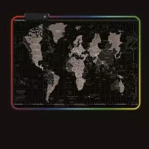 LED 마우스 장패드 35x25cm 세계지도 pc 게이밍용 (KYR-WFHK79L)