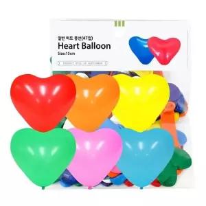 [셀러에이드]파티클럽 15CM 일반 하트풍선 47입 (BB05) (10개입) 컬러 고급 BB05 가성비