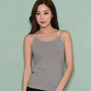 보신각 국내산 면스판 여성 끈런닝 베이직 캐미솔-WD6B3E2