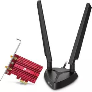 PC Archer TXE75E용 TPLink WiFi 6E 인텔 AX210 AXE5400 PCIe 카드 마그네틱 베이스 듀얼 안테나 Bluetooth
