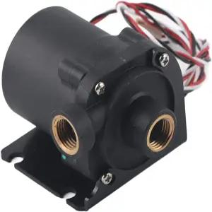 12V 브러시리스 DC 펌프 G1/4인치 미니 컴퓨터 600LH 3600RPM 회전 속도 물 냉각 PC용 좌수구 포함