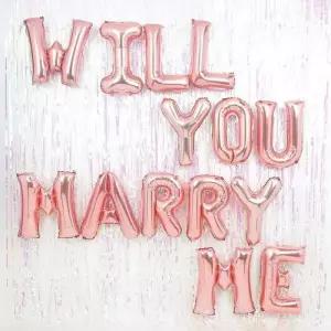 [이츠유_66]WILL YOU 알파벳풍선 MARRY ME) 로즈 골드