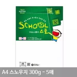 A4 스노우지 300g 5매 표면광택 광택용지 책표지종이 리플렛용지