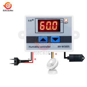 W3005 디지털 습도계 컨트롤러 DC 12V 24V AC 110-220V 10A 릴레이 전압 조정기 센서