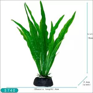 수족관 1PC 18cm 플라스틱 물 유리 어항 조경 모조 수생 식물 장식 DIY