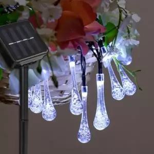 [도토로] 태양광 LED 20구 물방울 가랜드 전구(3m) (백색)