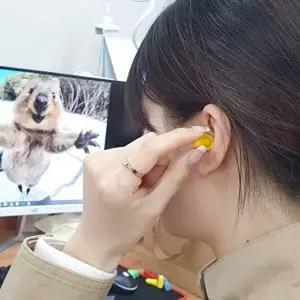 고품질 이어플러그 귀마개 10개입 세트 실리콘 소음방지귀마개 소음귀마개 사격귀마개 WFMD3AQ