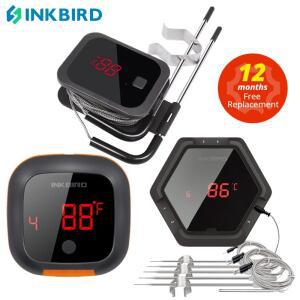 INKBIRD IBT 2X 4XS 6XS 3 가지 유형 음식 요리 블루투스 무선 바베큐 온도계 오븐 고기 그릴 용 프로브 및