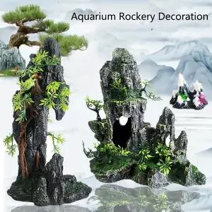 수족관 수지 Rockery 산 장식 인공보기 바위 동굴 돌 나무 어항 애완 동물 용품 홈