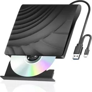 PC용 외장 블루레이/DVD 드라이브 휴대용 USB 3.0 타입C 블러레이 버너 및 플레이어 Mac OS Windows