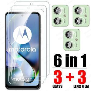 6in 1 Motorola Moto G54 Glas G55 강화 유리 MotoG54 5G G 화면 보호기 렌즈 필름