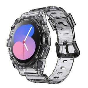 갤럭시 워치 5/4 투명 밴드 및 케이스, 40mm 액세서리, 클리어 스포츠 팔찌, 4 스트랩 손목