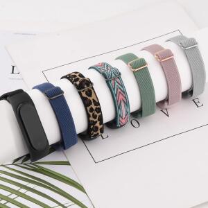 Xiaomi Mi Band 7 6 5 4 3 시계 밴드 조절 식 손목 팔찌 교체 용 탄성 루프 스트랩