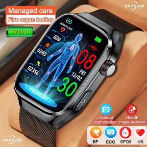 SmartWatch 음성 통화 푸시 알림 신체 검사 건강 시계 혈압 요산 혈액 산소 ECG 스포츠 스마트 시계