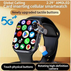 CD20 S10 Pro Smartwatch 2.29인치 Amoled 안드로이드 5G 스마트 시계 S10 회전 카메라 WIFI 네트워크 GPS