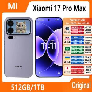 샤오미 17 프로 맥스 스마트폰 스냅드래곤 8 엘리트 Gen5 7500mAh 배터리 100W 하이퍼 차지 6.9인치 디스플