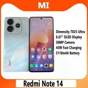 샤오미 레드미 노트 14 5G 스마트폰 중국 버전 MTK 디멘시티 7025-울트라 6.67인치 120Hz OLED 디스플레이