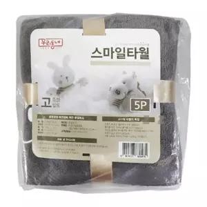 ( )우리동네 부엉이타올 5p-H색상랜덤순면타올순면타월타올수건바디수건세수수건