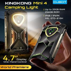 미니 러기드 스마트폰 안드로이드 15 Cubot KingKong MINI 4, 4.7인치 미니 스크린, 90Hz, 4700mAh 배터리,